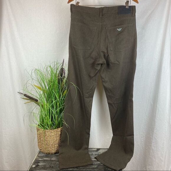 Giorgio Armani Jeans Brown High Waist Straight Leg Jeans 34 - Picture 3 of 11